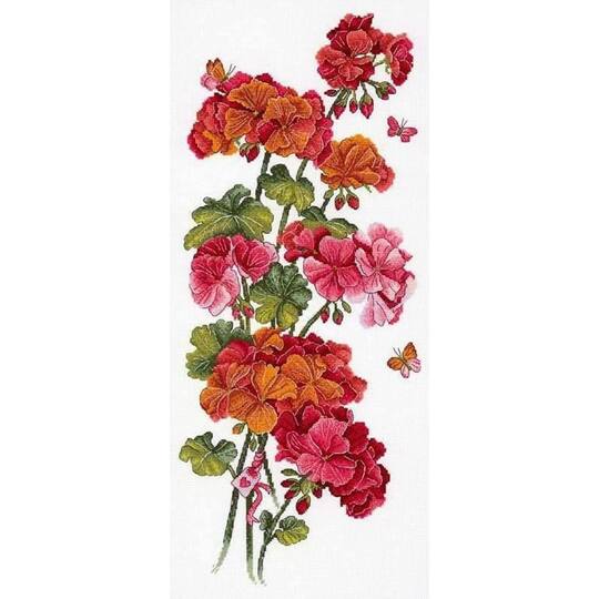 MP Studia Geranium Cross Stitch Kit